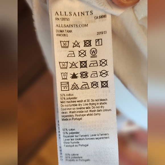 Elegant Yet Casual Saints Rouched detail White Tank Top - Picture 6 of 11